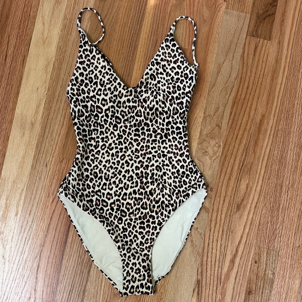 Leopard Print One-Piece Swimsuit J Crew Lana